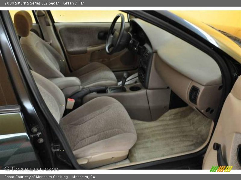 Green / Tan 2000 Saturn S Series SL2 Sedan
