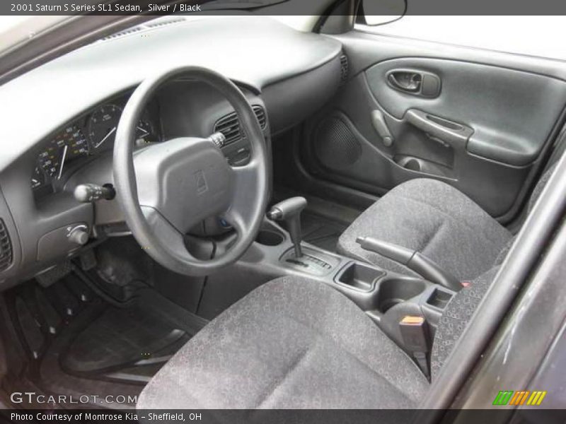 Silver / Black 2001 Saturn S Series SL1 Sedan