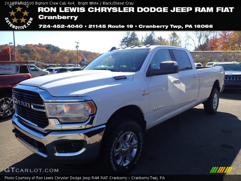 Bright White / Black/Diesel Gray 2019 Ram 2500 Bighorn Crew Cab 4x4