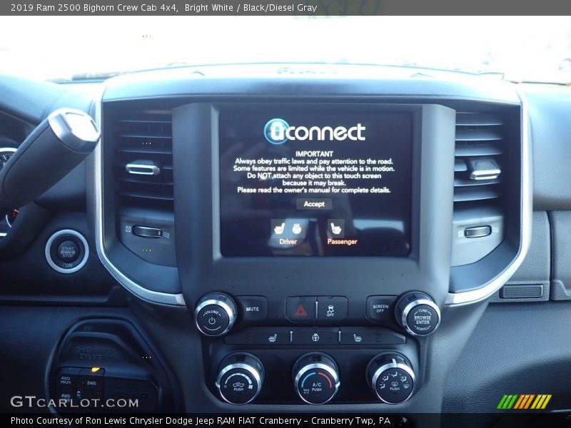 Bright White / Black/Diesel Gray 2019 Ram 2500 Bighorn Crew Cab 4x4