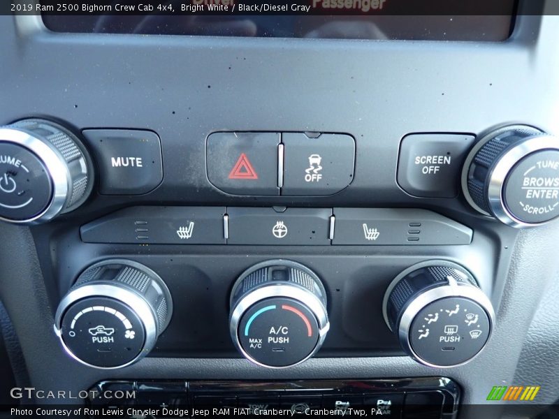 Bright White / Black/Diesel Gray 2019 Ram 2500 Bighorn Crew Cab 4x4