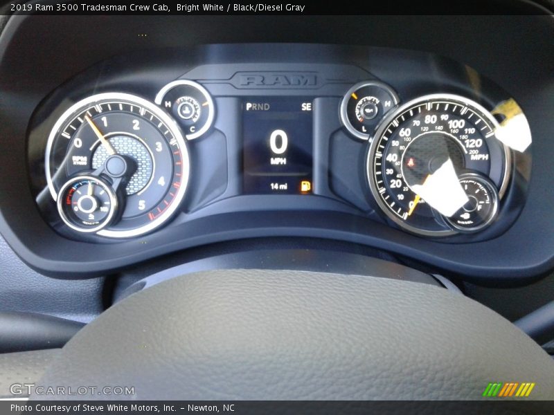 Bright White / Black/Diesel Gray 2019 Ram 3500 Tradesman Crew Cab