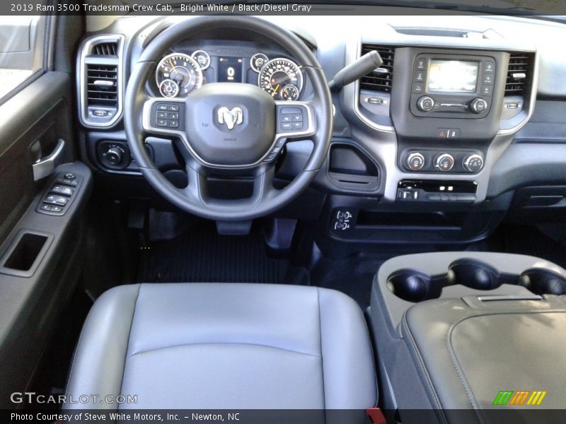 Bright White / Black/Diesel Gray 2019 Ram 3500 Tradesman Crew Cab