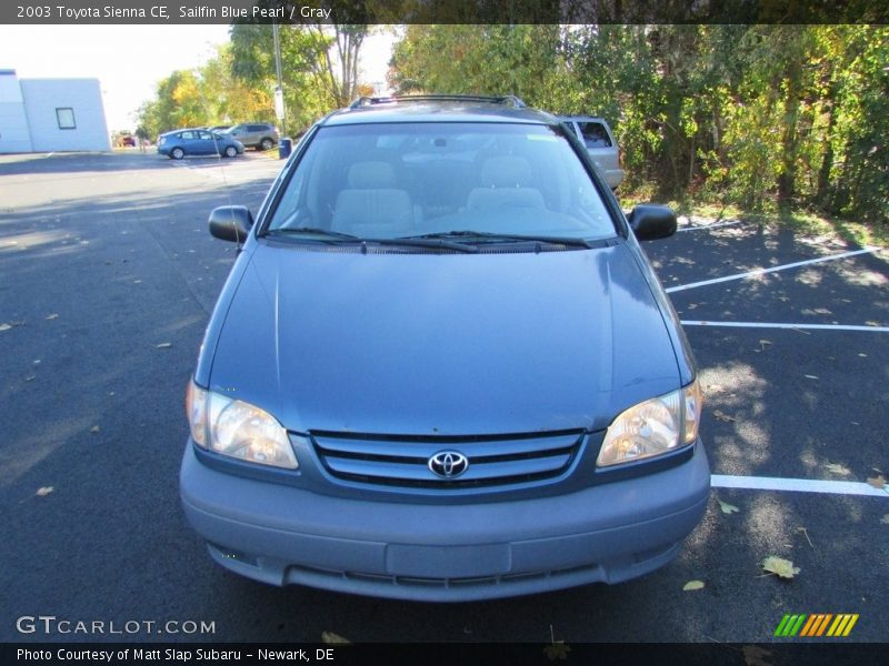 Sailfin Blue Pearl / Gray 2003 Toyota Sienna CE