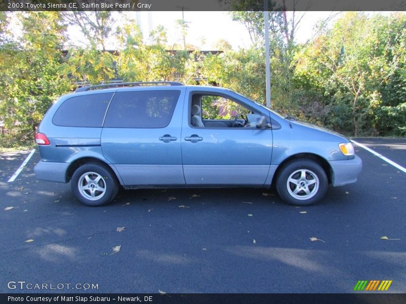 Sailfin Blue Pearl / Gray 2003 Toyota Sienna CE