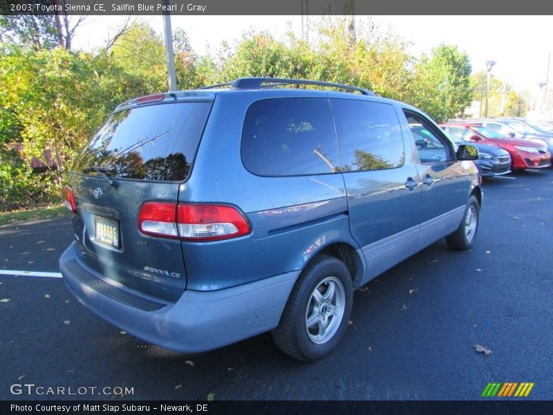 Sailfin Blue Pearl / Gray 2003 Toyota Sienna CE