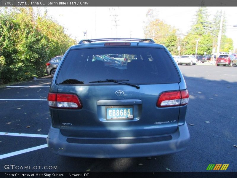 Sailfin Blue Pearl / Gray 2003 Toyota Sienna CE