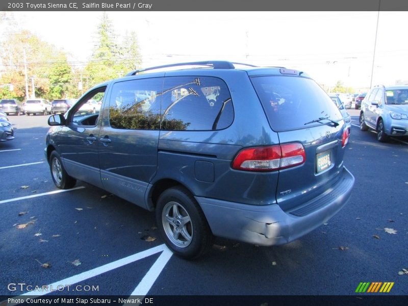 Sailfin Blue Pearl / Gray 2003 Toyota Sienna CE