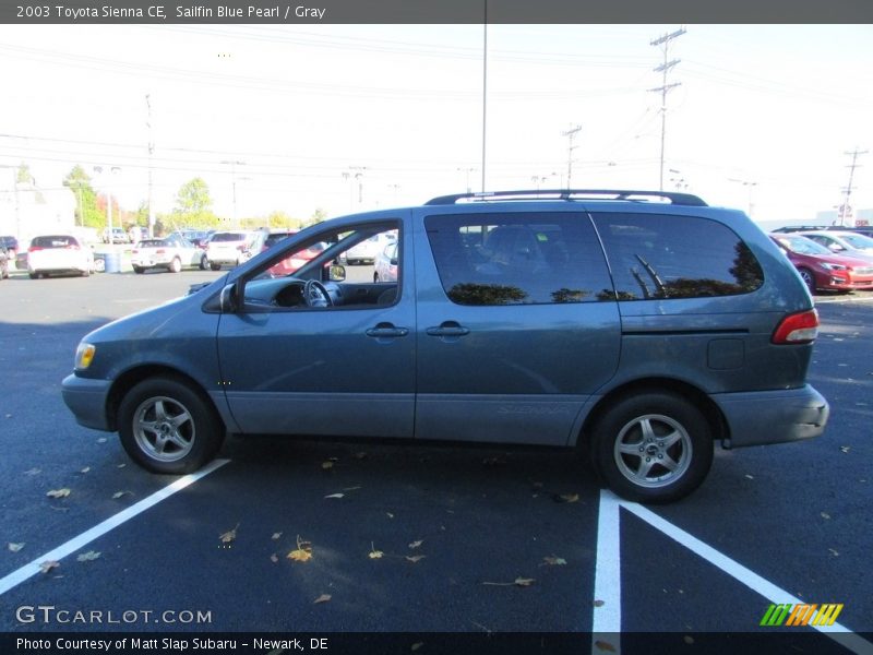 Sailfin Blue Pearl / Gray 2003 Toyota Sienna CE