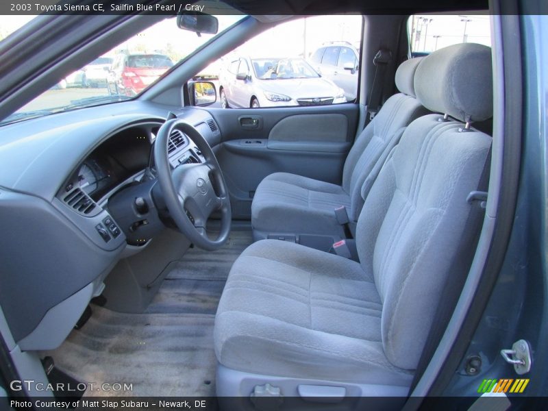 Sailfin Blue Pearl / Gray 2003 Toyota Sienna CE