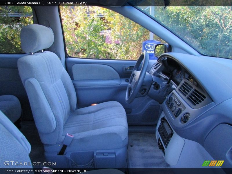 Sailfin Blue Pearl / Gray 2003 Toyota Sienna CE