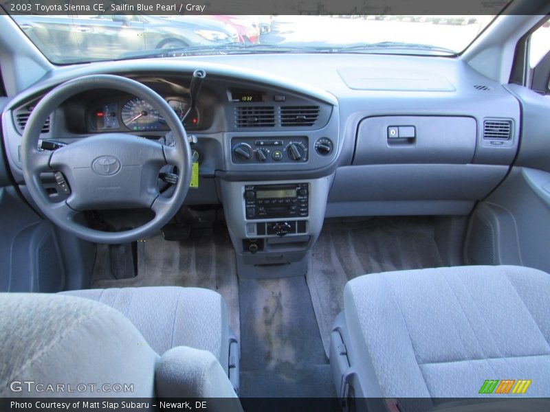 Sailfin Blue Pearl / Gray 2003 Toyota Sienna CE