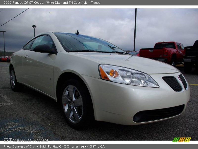 White Diamond Tri Coat / Light Taupe 2009 Pontiac G6 GT Coupe