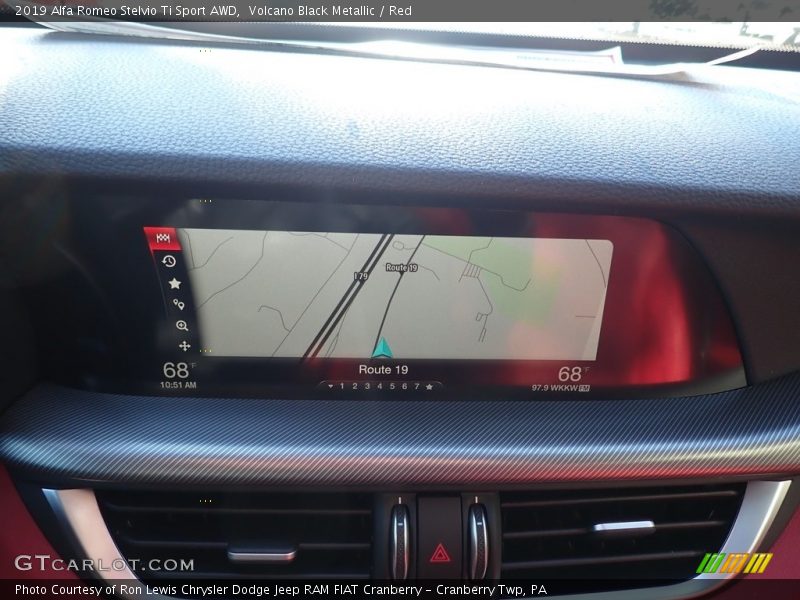 Volcano Black Metallic / Red 2019 Alfa Romeo Stelvio Ti Sport AWD