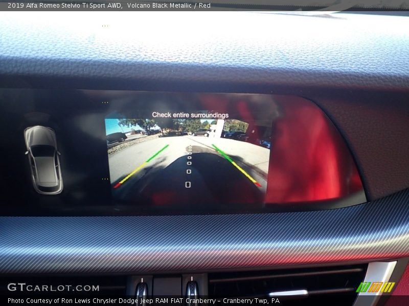Volcano Black Metallic / Red 2019 Alfa Romeo Stelvio Ti Sport AWD