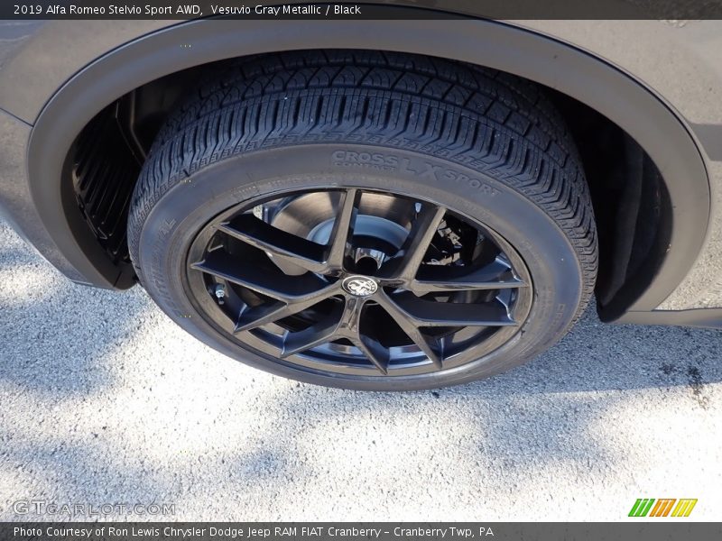 Vesuvio Gray Metallic / Black 2019 Alfa Romeo Stelvio Sport AWD