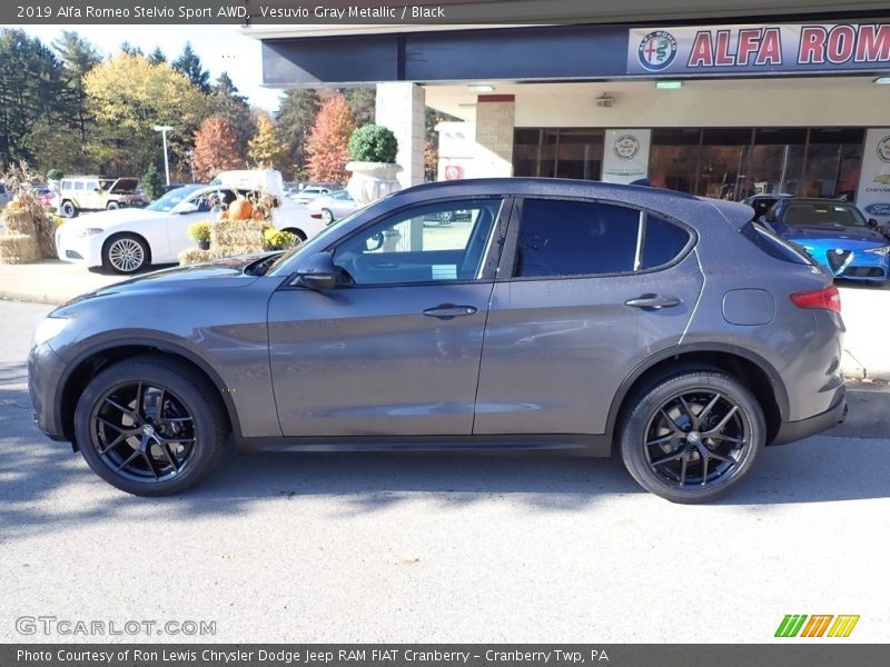 Vesuvio Gray Metallic / Black 2019 Alfa Romeo Stelvio Sport AWD