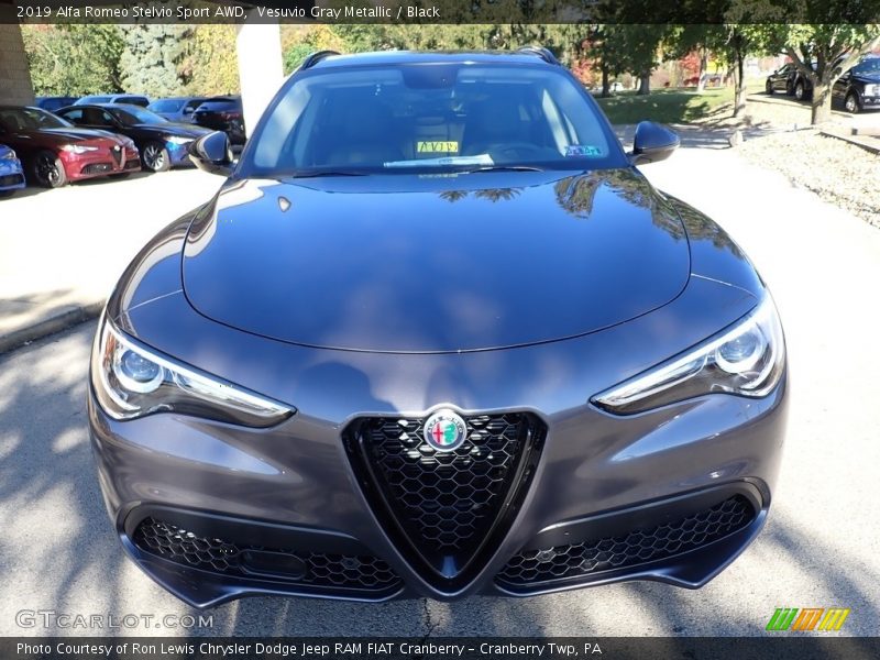 Vesuvio Gray Metallic / Black 2019 Alfa Romeo Stelvio Sport AWD