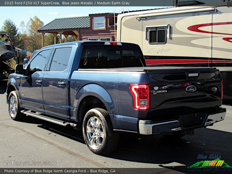 Blue Jeans Metallic / Medium Earth Gray 2015 Ford F150 XLT SuperCrew