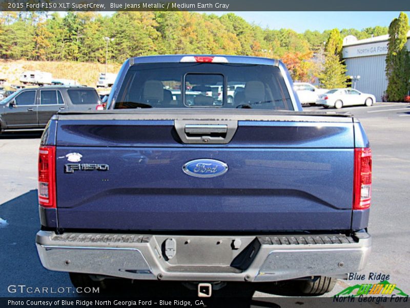 Blue Jeans Metallic / Medium Earth Gray 2015 Ford F150 XLT SuperCrew