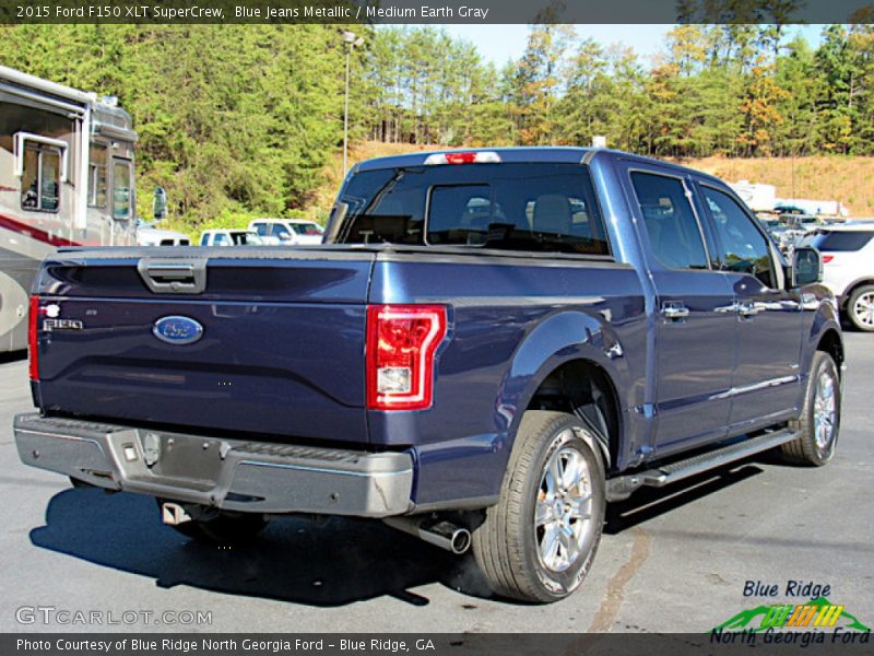 Blue Jeans Metallic / Medium Earth Gray 2015 Ford F150 XLT SuperCrew