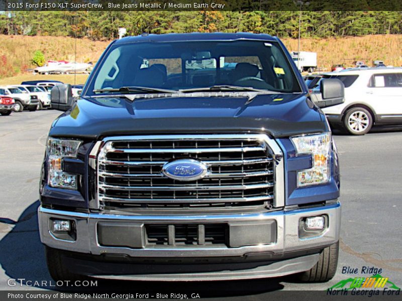 Blue Jeans Metallic / Medium Earth Gray 2015 Ford F150 XLT SuperCrew