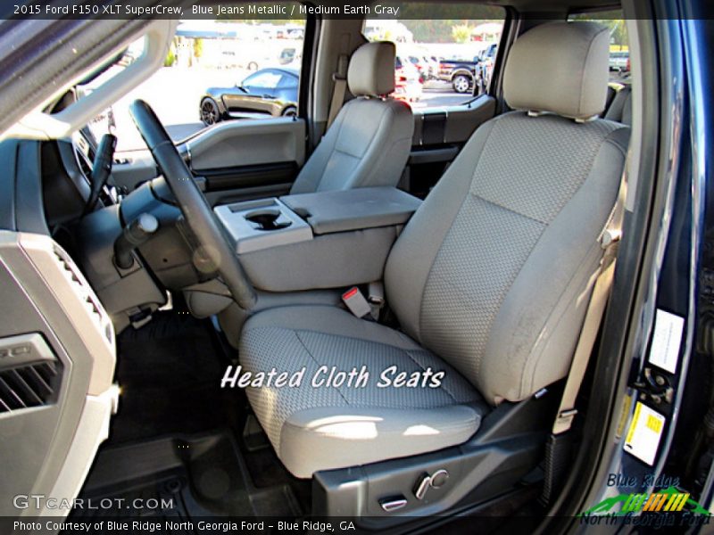 Blue Jeans Metallic / Medium Earth Gray 2015 Ford F150 XLT SuperCrew