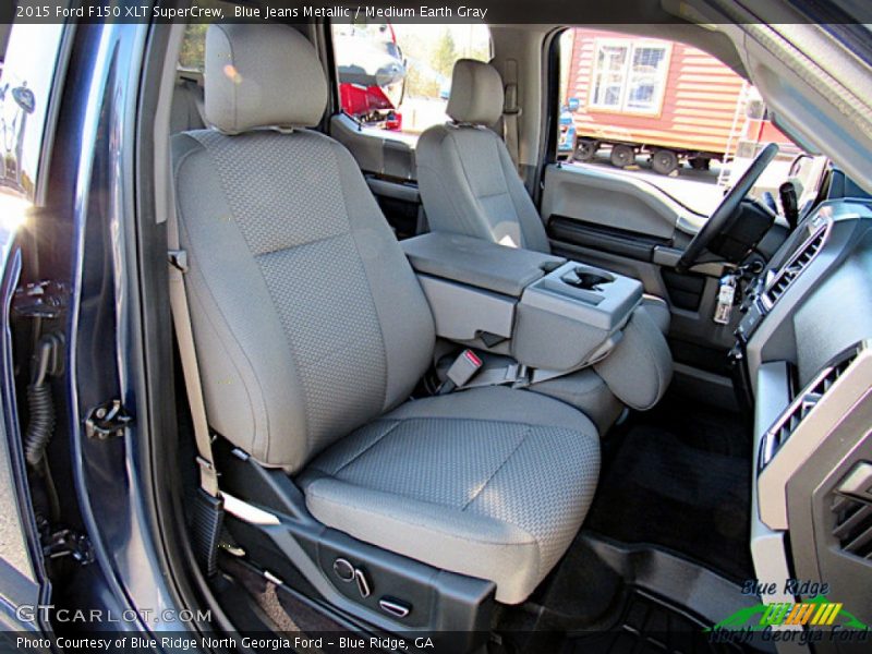 Blue Jeans Metallic / Medium Earth Gray 2015 Ford F150 XLT SuperCrew