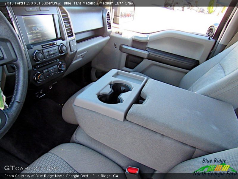 Blue Jeans Metallic / Medium Earth Gray 2015 Ford F150 XLT SuperCrew