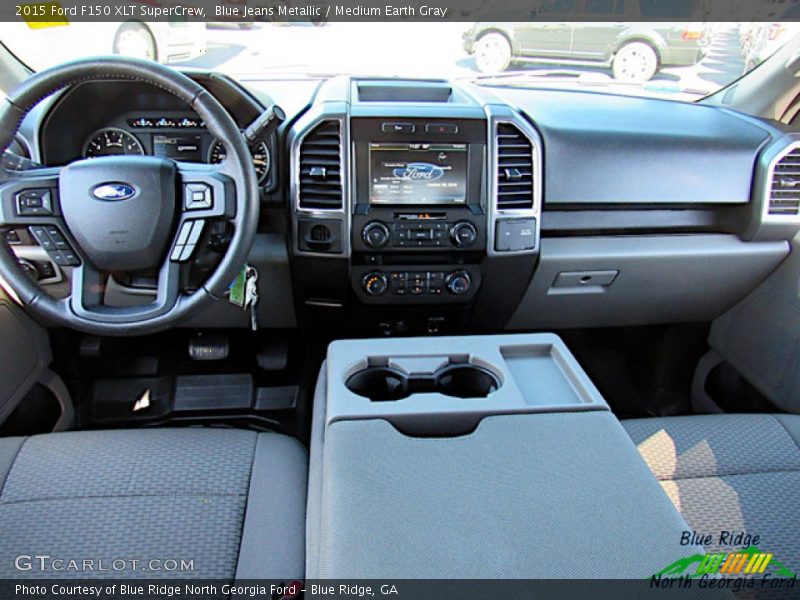 Blue Jeans Metallic / Medium Earth Gray 2015 Ford F150 XLT SuperCrew