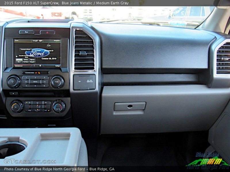 Blue Jeans Metallic / Medium Earth Gray 2015 Ford F150 XLT SuperCrew