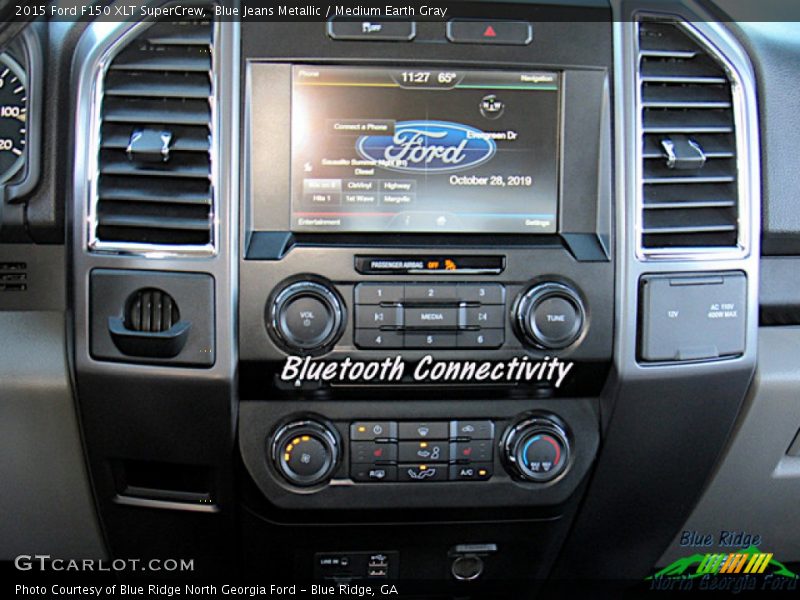 Blue Jeans Metallic / Medium Earth Gray 2015 Ford F150 XLT SuperCrew