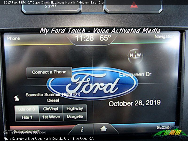 Blue Jeans Metallic / Medium Earth Gray 2015 Ford F150 XLT SuperCrew