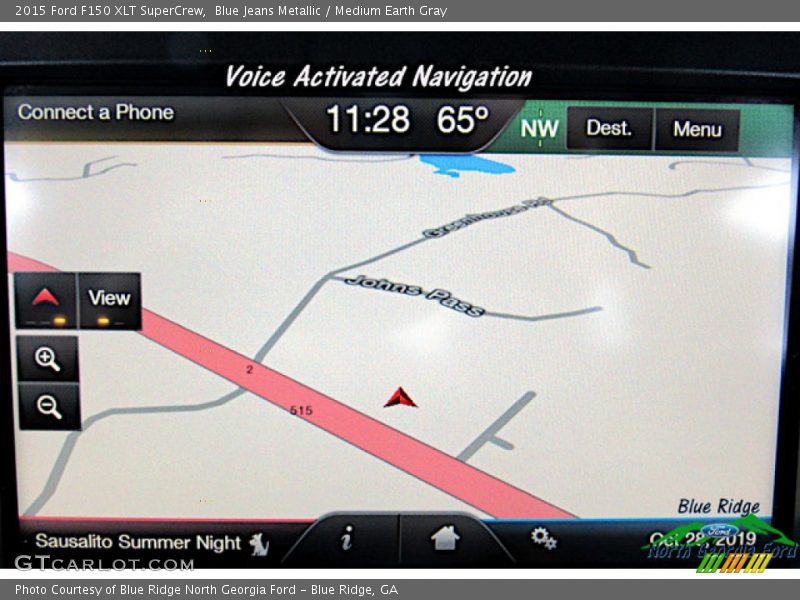 Blue Jeans Metallic / Medium Earth Gray 2015 Ford F150 XLT SuperCrew