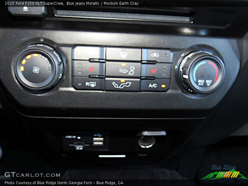 Blue Jeans Metallic / Medium Earth Gray 2015 Ford F150 XLT SuperCrew