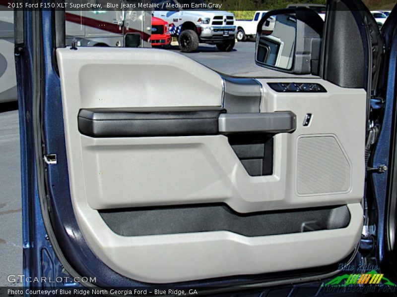 Blue Jeans Metallic / Medium Earth Gray 2015 Ford F150 XLT SuperCrew