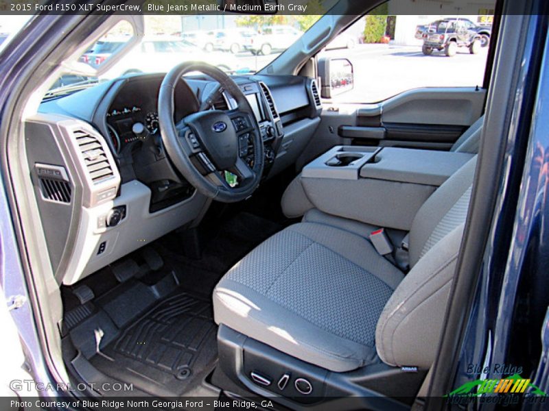 Blue Jeans Metallic / Medium Earth Gray 2015 Ford F150 XLT SuperCrew