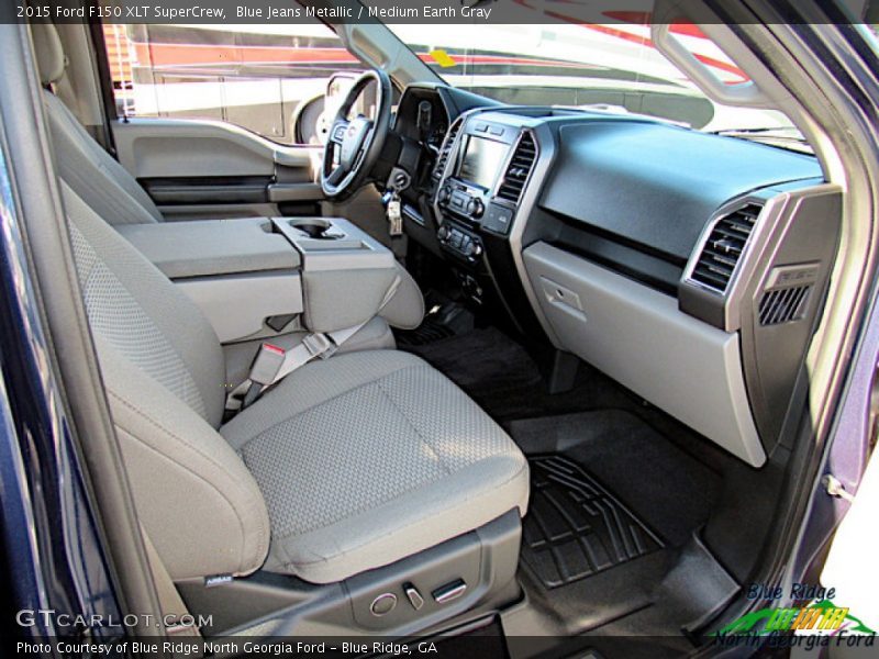 Blue Jeans Metallic / Medium Earth Gray 2015 Ford F150 XLT SuperCrew