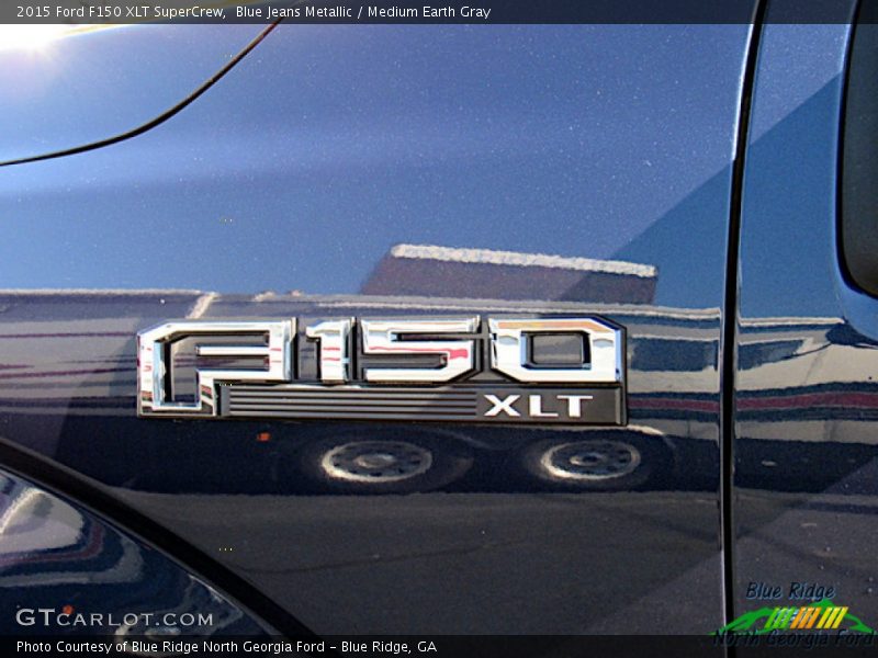 Blue Jeans Metallic / Medium Earth Gray 2015 Ford F150 XLT SuperCrew