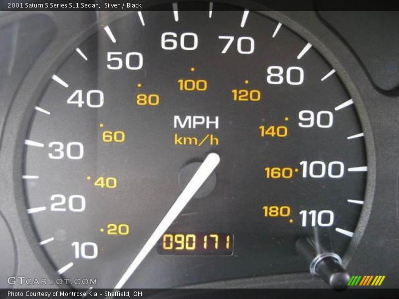 Silver / Black 2001 Saturn S Series SL1 Sedan