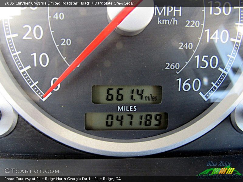 Black / Dark Slate Grey/Cedar 2005 Chrysler Crossfire Limited Roadster