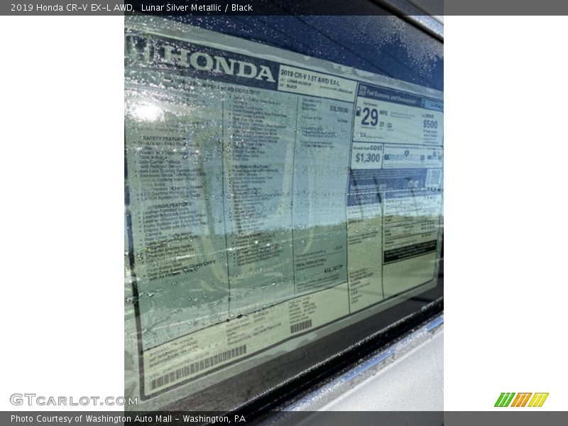 Lunar Silver Metallic / Black 2019 Honda CR-V EX-L AWD