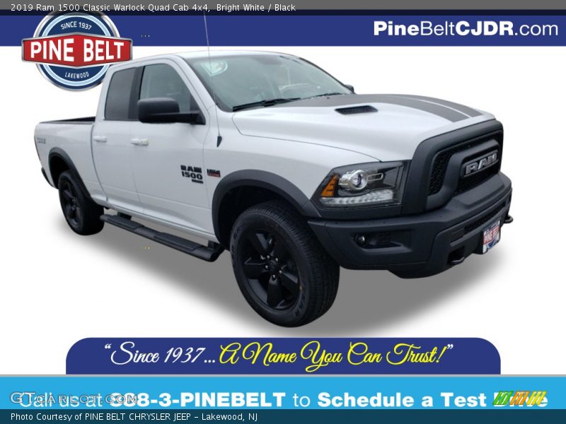 Bright White / Black 2019 Ram 1500 Classic Warlock Quad Cab 4x4