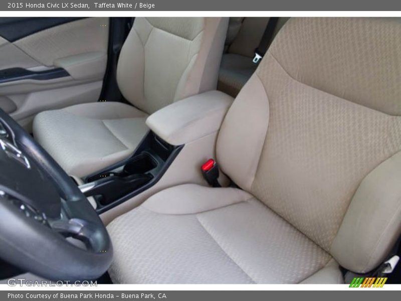 Taffeta White / Beige 2015 Honda Civic LX Sedan