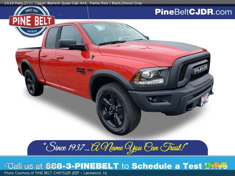 Flame Red / Black/Diesel Gray 2019 Ram 1500 Classic Warlock Quad Cab 4x4