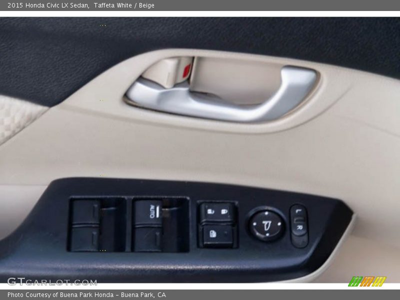 Taffeta White / Beige 2015 Honda Civic LX Sedan