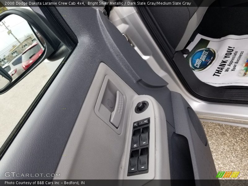 Bright Silver Metallic / Dark Slate Gray/Medium Slate Gray 2008 Dodge Dakota Laramie Crew Cab 4x4