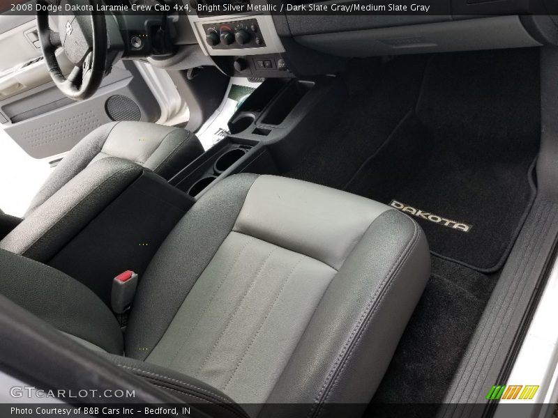 Bright Silver Metallic / Dark Slate Gray/Medium Slate Gray 2008 Dodge Dakota Laramie Crew Cab 4x4