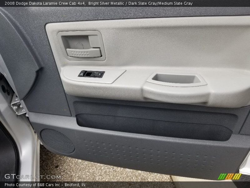 Bright Silver Metallic / Dark Slate Gray/Medium Slate Gray 2008 Dodge Dakota Laramie Crew Cab 4x4