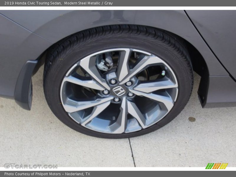 Modern Steel Metallic / Gray 2019 Honda Civic Touring Sedan